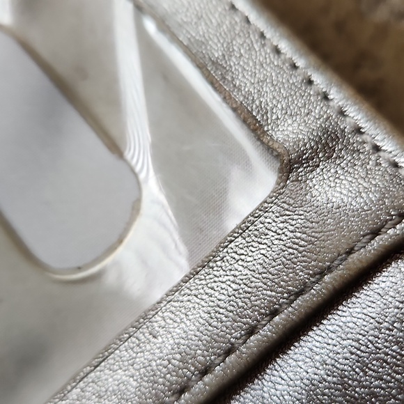 Coach Brown And Gold Card Wallet - Picture 9 of 10